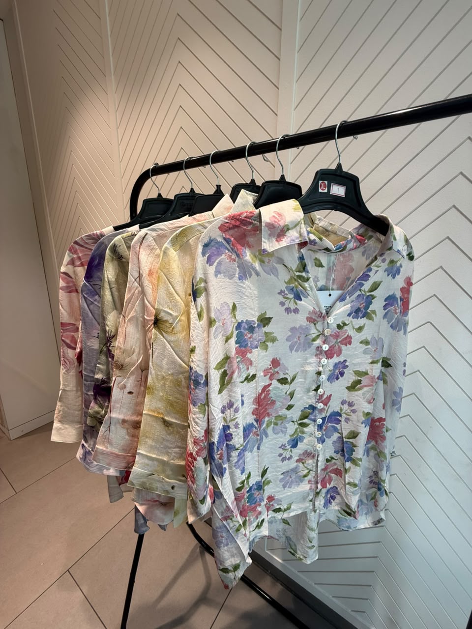 Mannequin display of women's printed top and trousers at Sahni Emporium